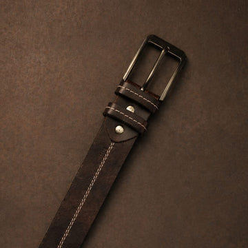Men’s 40mm Crazy Horse Cow Leather Belt – Stylish & Durable