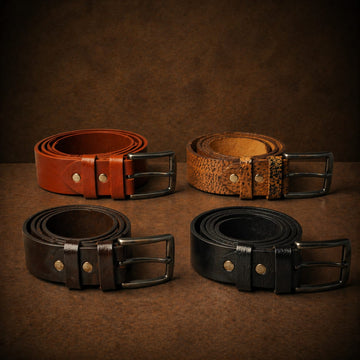 Durable One-Piece Cow Leather Belt – 35mm – Ideal for Dress & Casual Wear