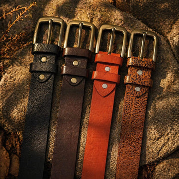 One-Piece Cow Leather Belt – 40mm – Ideal for Jeans
