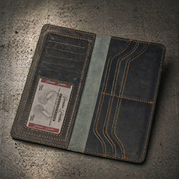 Heritex Long Leather Wallet – Pull-Up Vintage