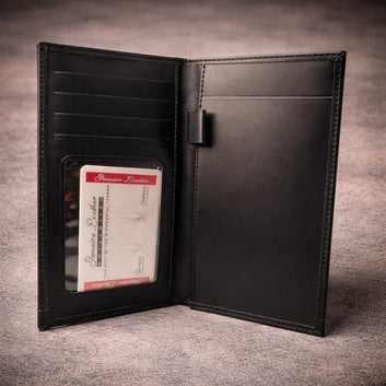 Multi-Functional Long Mobile Wallet with Pen & Pad Holder