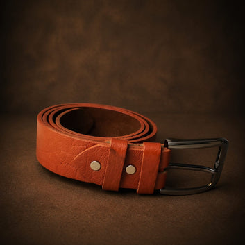 Durable One-Piece Cow Leather Belt – 35mm – Ideal for Dress & Casual Wear