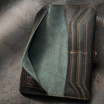Heritex Long Leather Wallet – Pull-Up Vintage