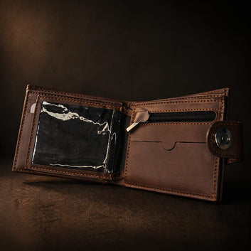 Double Flap Wallet – Magnetic & Zipped