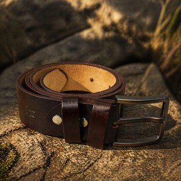 Men’s 40mm Laminated Leather Belt – Denim Wear